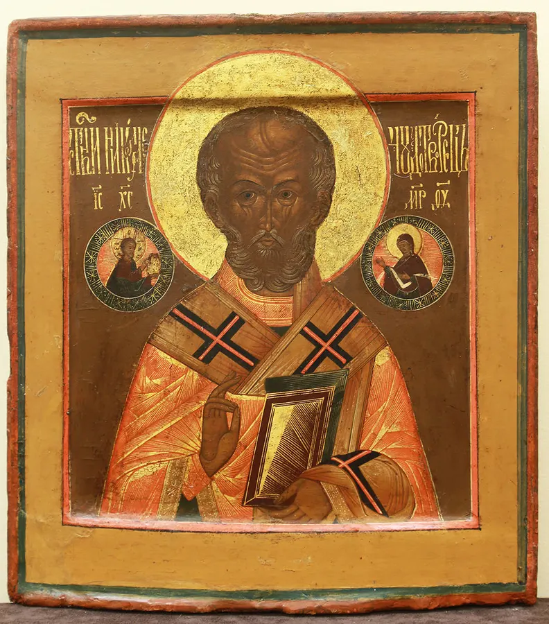 Старинная икона «Николай Чудотворец»