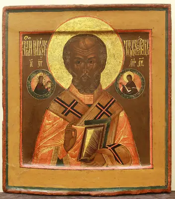 Старинная икона «Николай Чудотворец»
