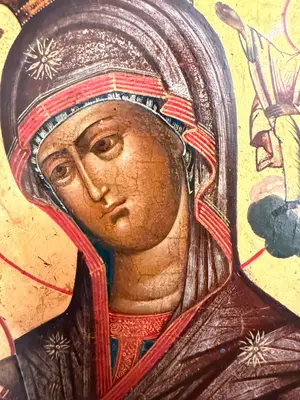 Старинная икона “Богоматерь Млекопетательница” — photo 5